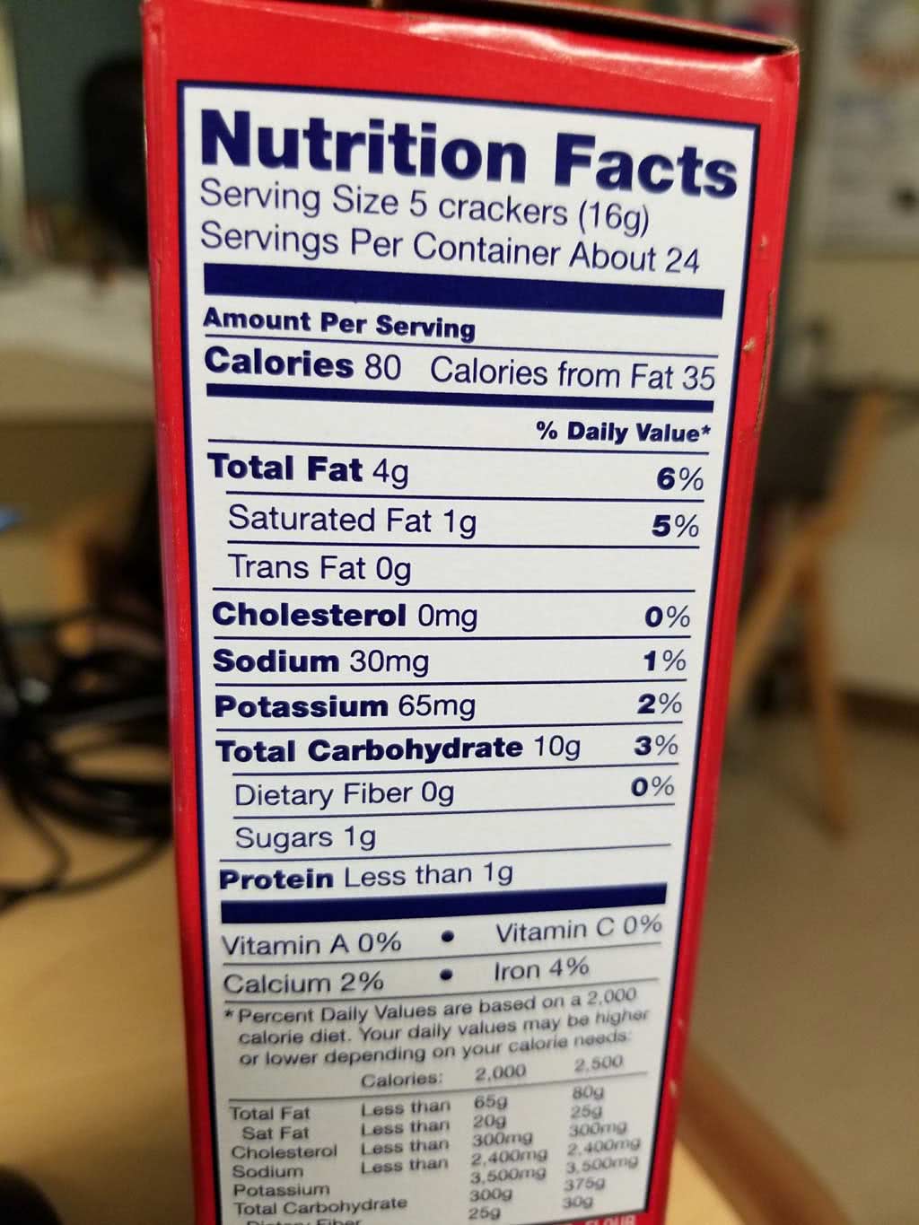 Ritz Cracker Nutrition Label Pensandpieces